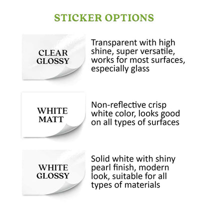 Rectangle Clear Foiled Label with Custom Text