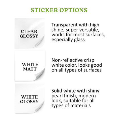 Square Clear Foiled Label with Custom Text