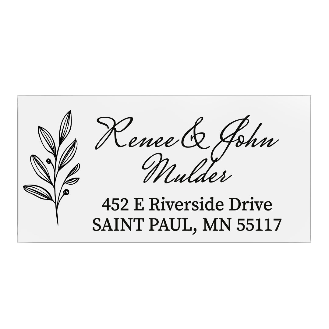 return address labels with gold foil and leaf decoration - XOXOKristen