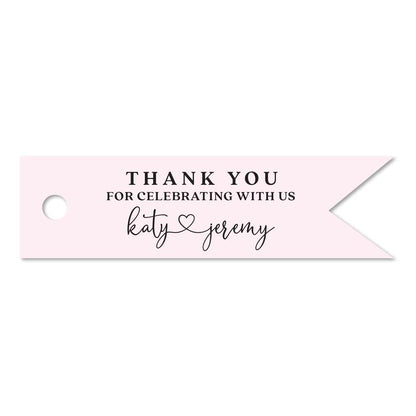 Personalized wedding favors thank you for celebrating with us tag - XOXOKristen