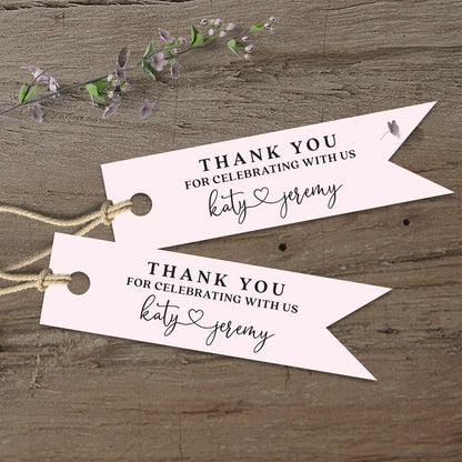 Personalized wedding favors thank you for celebrating with us tag - XOXOKristen
