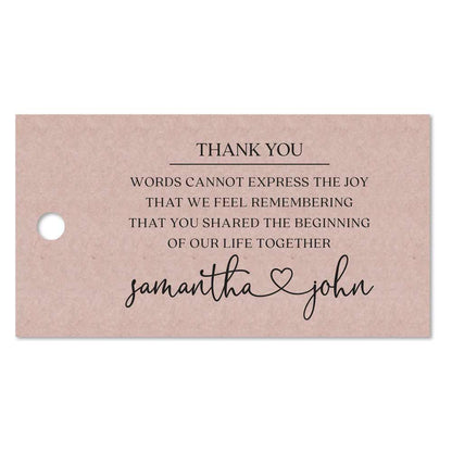 Wedding thank you for celebrating with us favor tags - XOXOKristen
