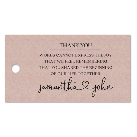 Wedding thank you for celebrating with us favor tags - XOXOKristen