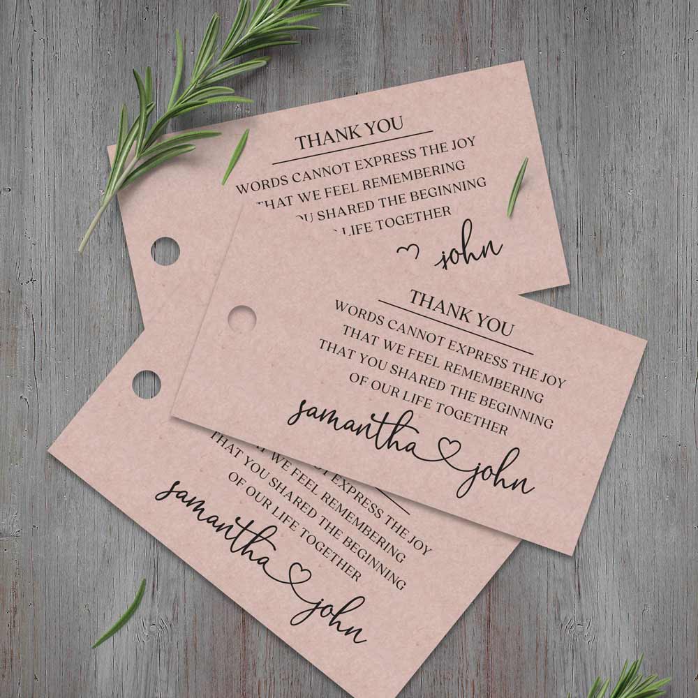 Wedding thank you for celebrating with us favor tags - XOXOKristen
