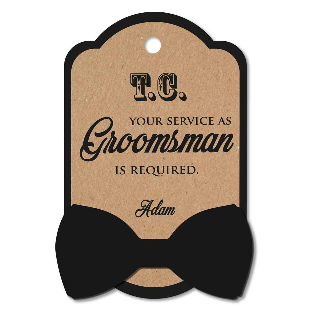 Personalized groomsman proposal favor tag - XOXOKristen