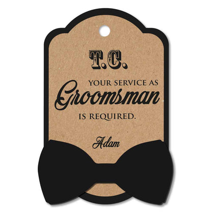 Personalized groomsman proposal favor tag - XOXOKristen