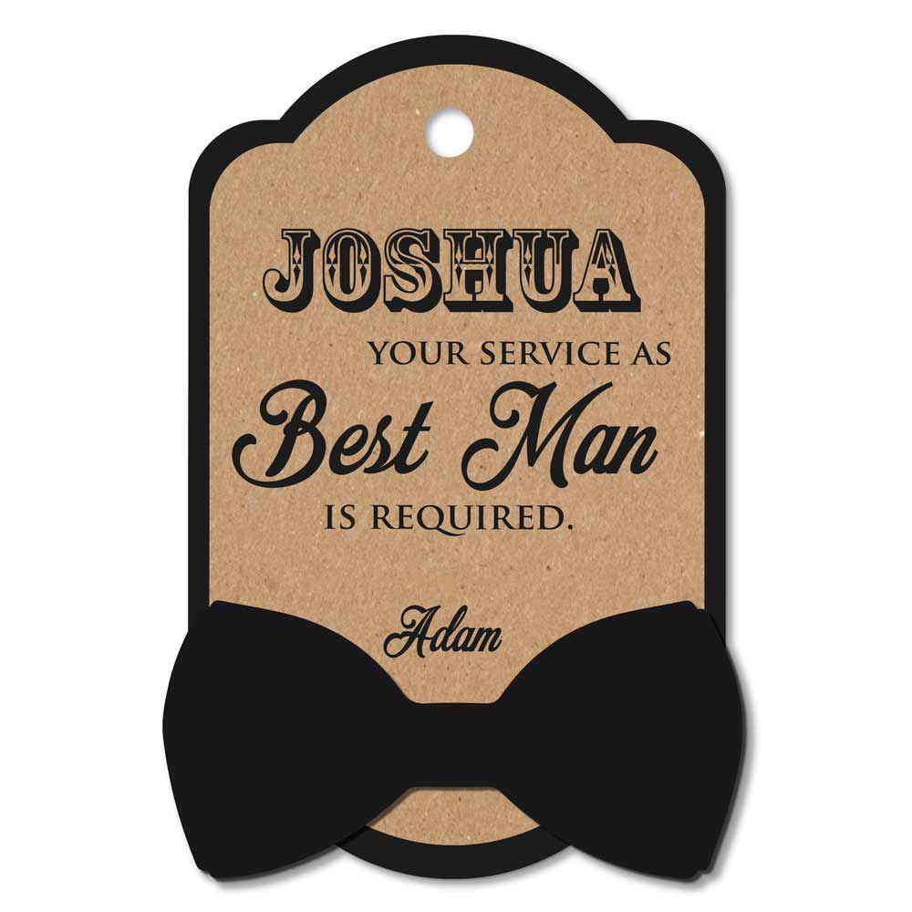Personalized best man proposal favor tag - XOXOKristen