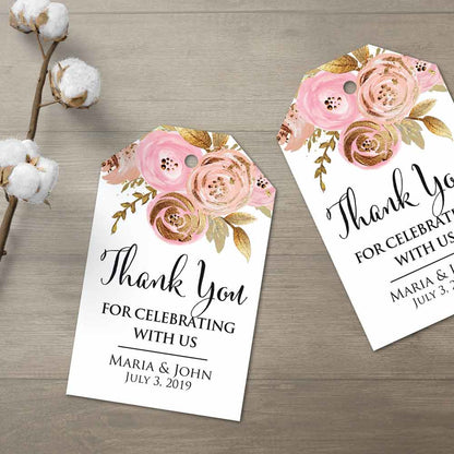 Personalized Rose Gold Gift Tags. Custom Favor Tags - XOXOKristen