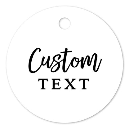 Round gold foiled tag with custom text - XOXOKristen