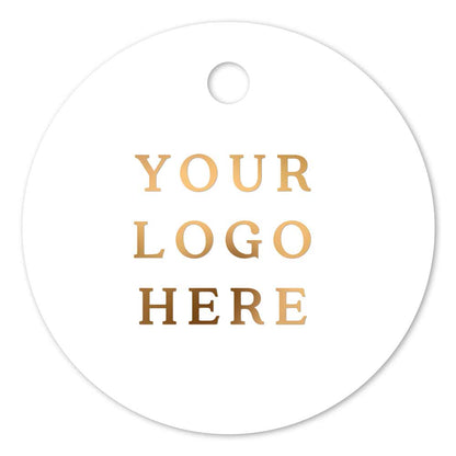 Personalized round tag with custom logo - XOXOKristen