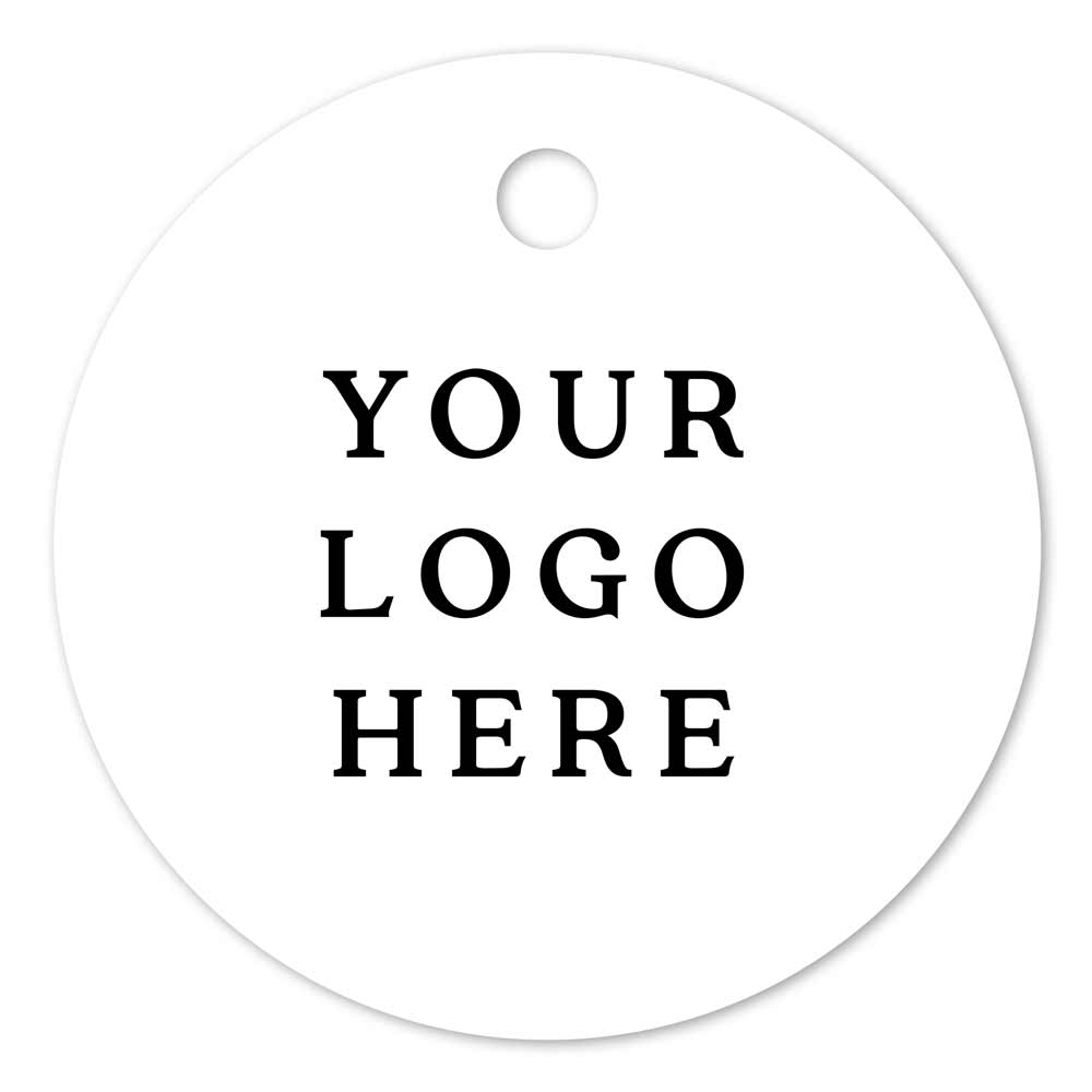 Personalized round tag with custom logo - XOXOKristen