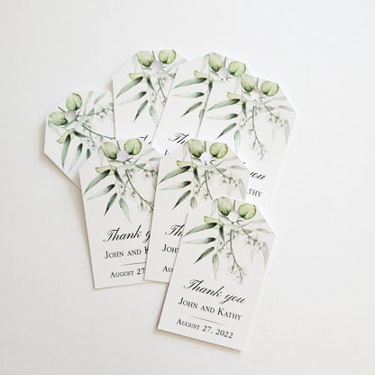 custom greenery wedding hang tags - XOXOKristen