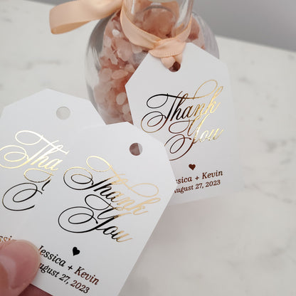 gold foiled wedding favor tags -  XOXOKristen