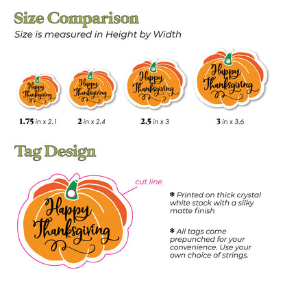 pumpkin shaped happy thanksgivig tag - XOXOKristen