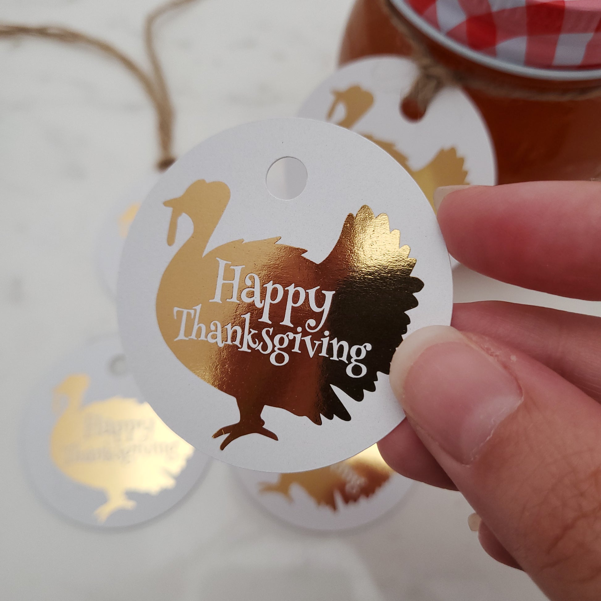 gold foiled thanksgiving tags -  XOXOKristen