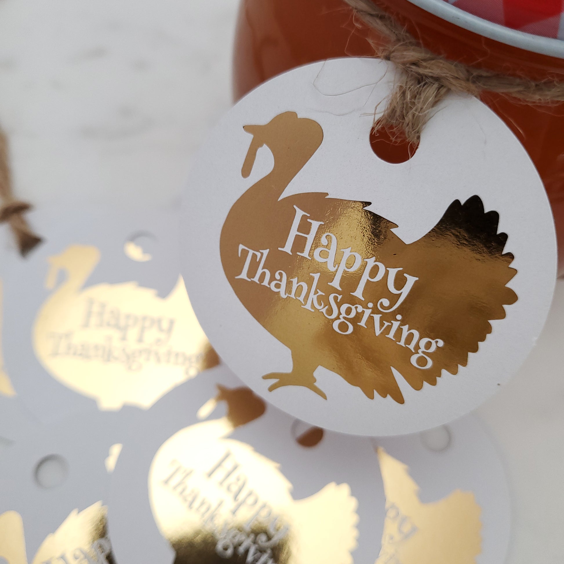 gold foiled thanksgiving tags -  XOXOKristen