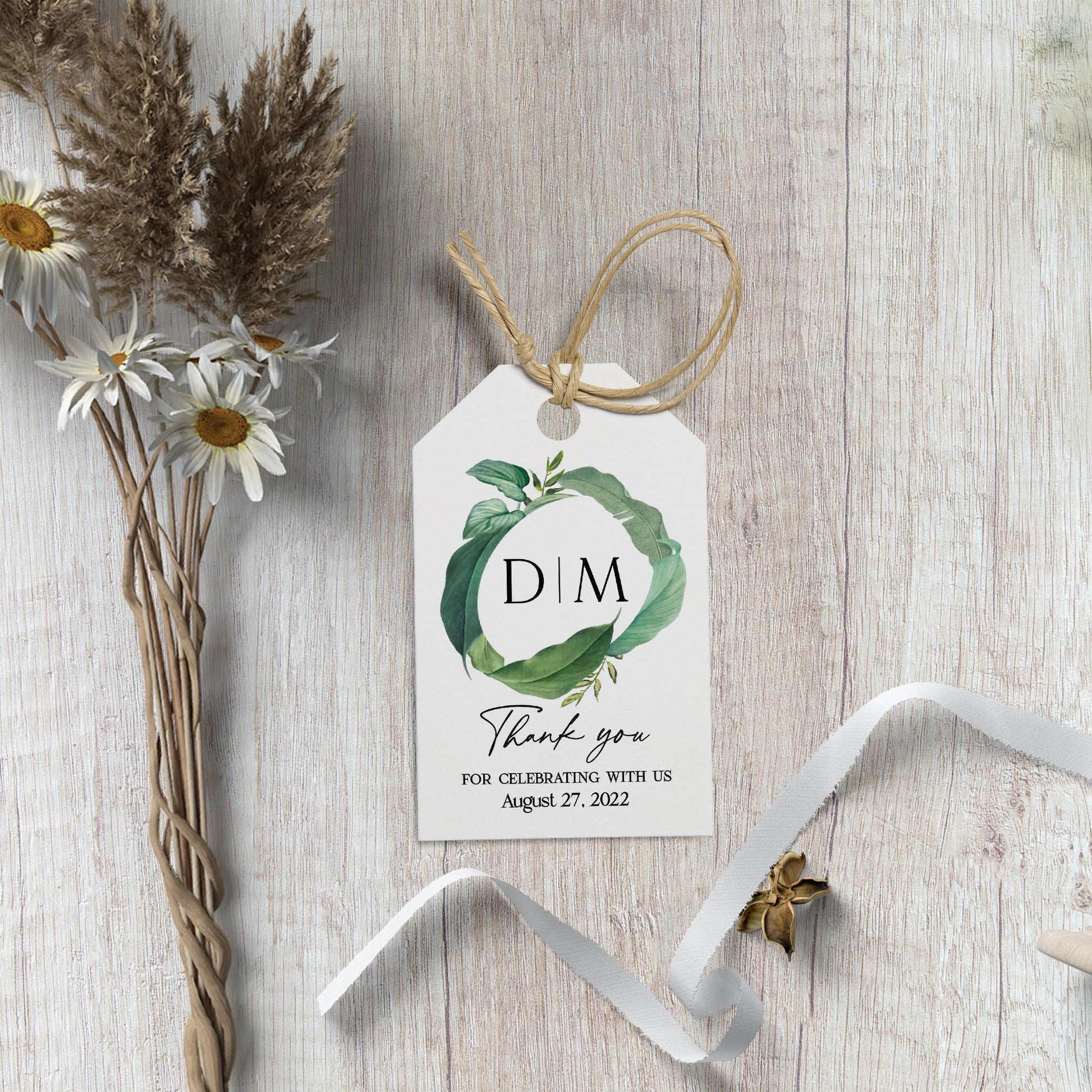 Monogram "Thank you for celebrating with us" favor tags -  XOXOKristen