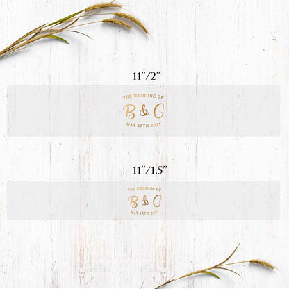 Vellum gold foiled belly band sizes 11x2 inch and 11x1.5 inch -  XOXOKristen