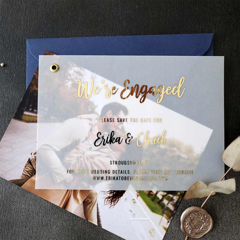 We are engaged wedding announcement cards -  XOXOKristen
