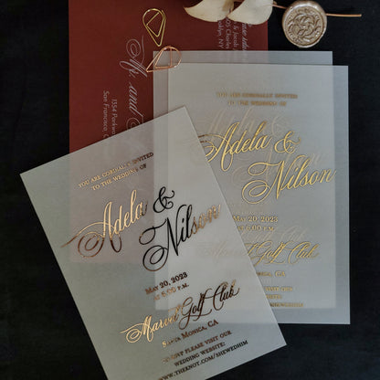 elegant vellum invitations - XOXOKristen 