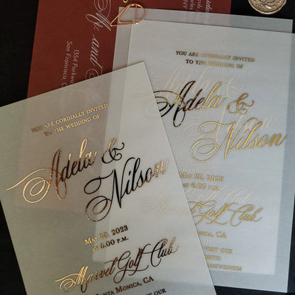 elegant vellum invitations - XOXOKristen 