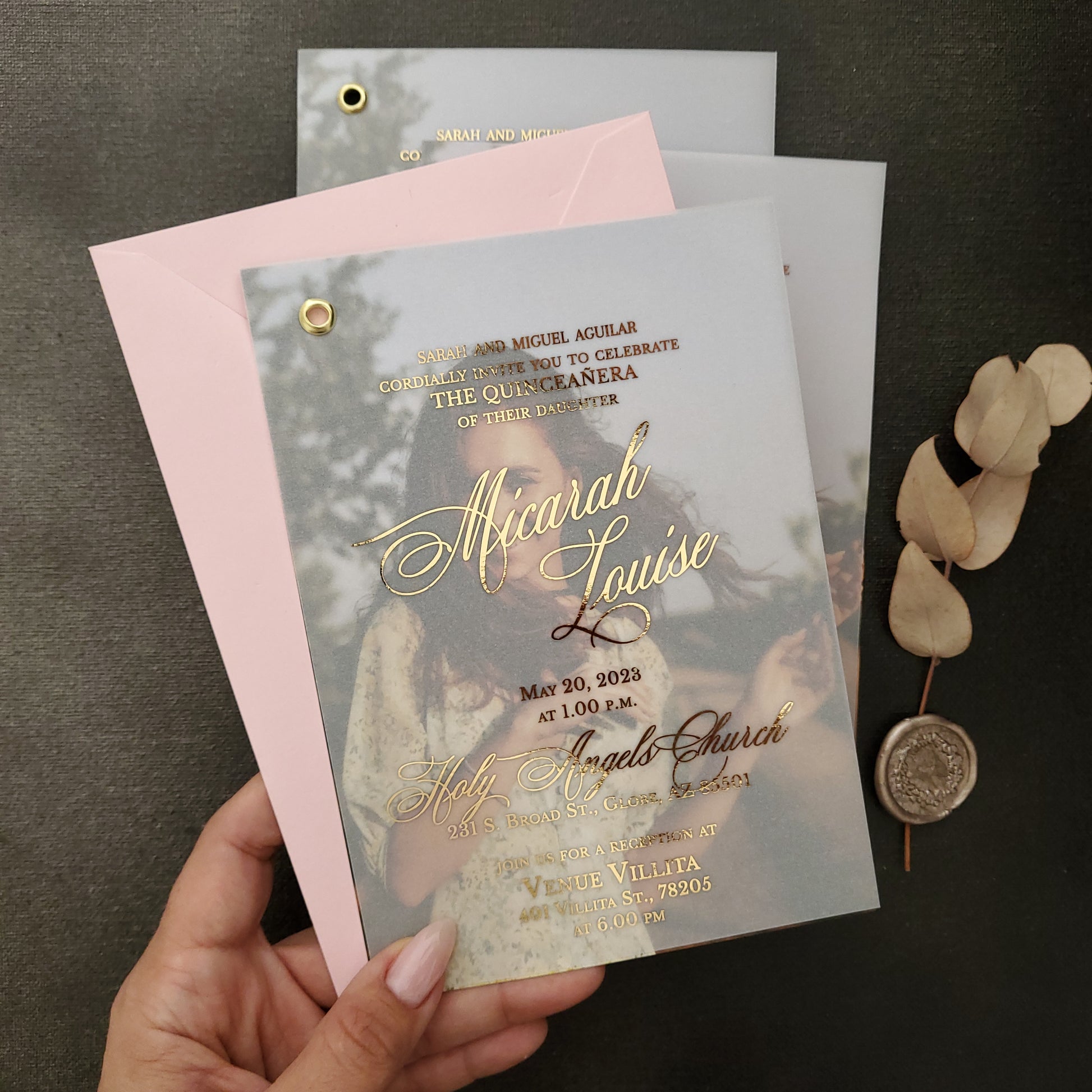 Luxury Sweet 15th Birthday Quinceanera Invitation - XOXOKristen