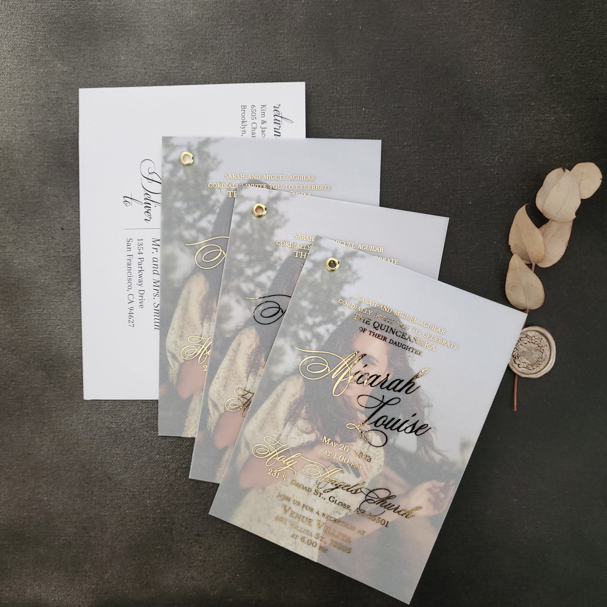 Luxury Sweet 15th Birthday Quinceanera Invitation - XOXOKristen