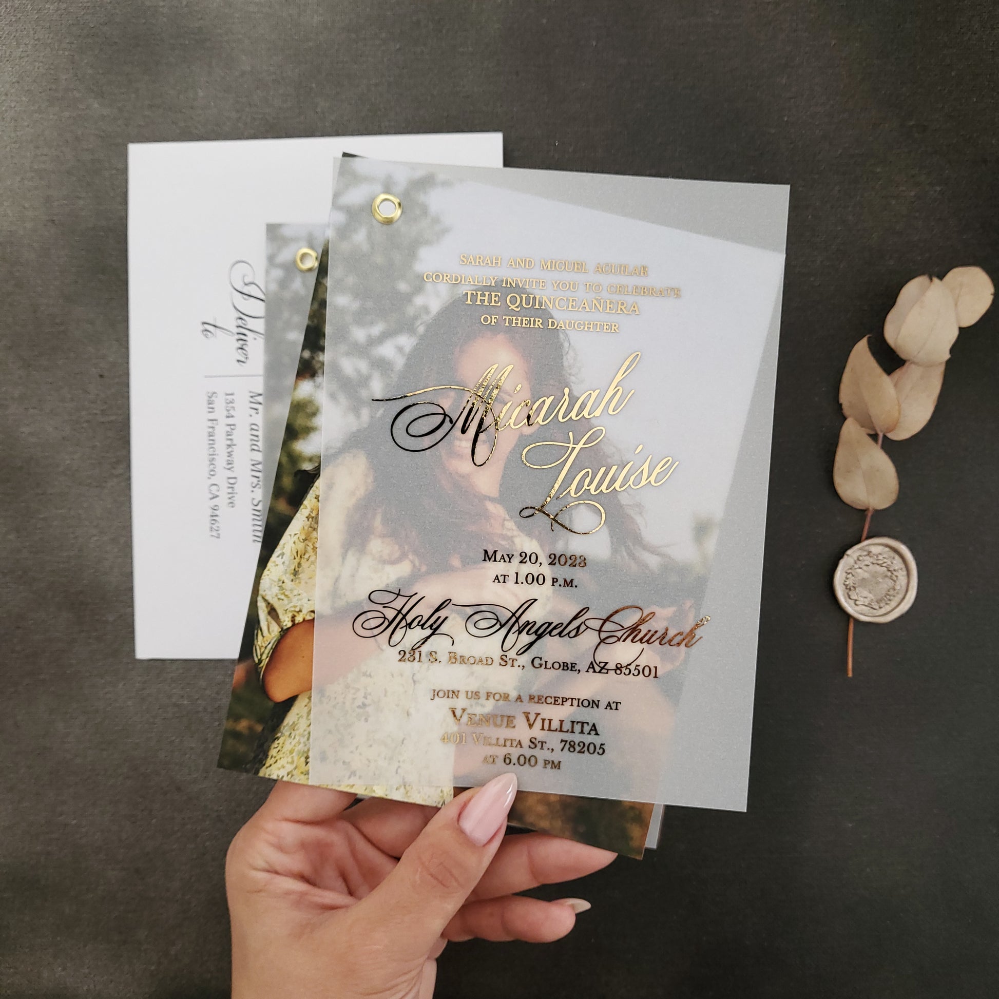 Luxury Sweet 15th Birthday Quinceanera Invitation - XOXOKristen