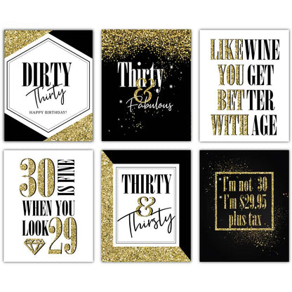 Funny Thirty and Thirsty, Thirty and Fabilious, Firty Thirty Birthday Wine labels - xoxokristen