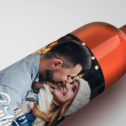 Personalized Valentine's Day wine  label with custom photo - XOXOKristen