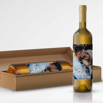 Personalized Valentine's Day wine  label with custom photo - XOXOKristen