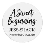 A Sweet Beginning Clear Wedding Sticker - XOXOKristen
