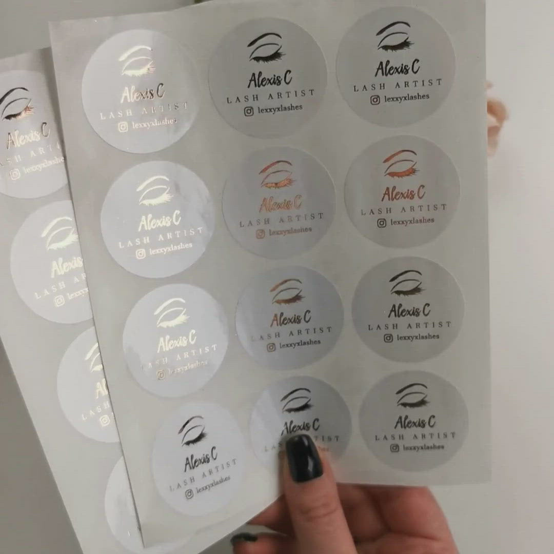 Custom labels for lash business - XOXOKristen