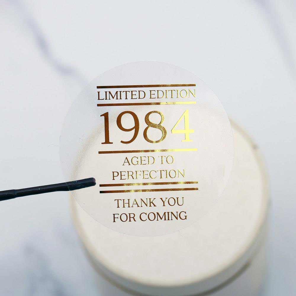 Aged to Perfection Clear Thank You Sticker - XOXOKristen