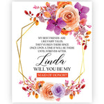Autumn Colors Bridesmaid Proposal Wine Label - XOXOKristen