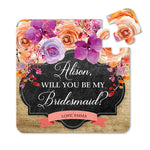 Autumn Flowers Will you be my Bridesmaid Puzzle Proposal - XOXOKristen
