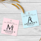 Baptism Thank You Monogram Tag - XOXOKristen