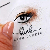 Blink Blink Custom Lash Logo Clear Sticker - XOXOKristen