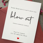 Blow out candles Happy Birthday Card for Partner - XOXOKristen
