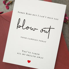 Blow out candles Happy Birthday Card for Partner - XOXOKristen