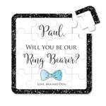 Blue Bow Tie Wil you be our Ring Bearer Puzzle Proposal - XOXOKristen
