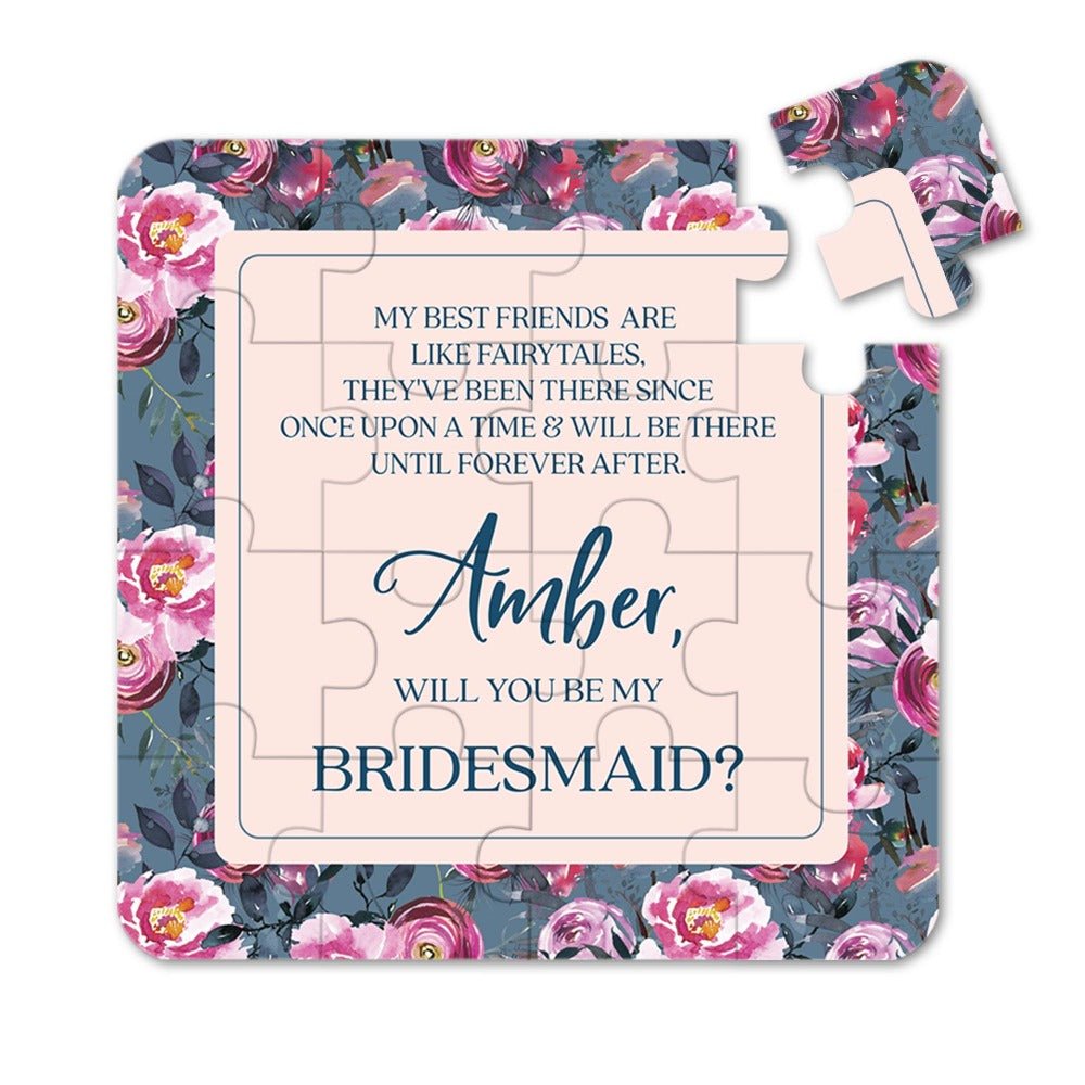Blush Best Friends Will you be my Bridesmaid Puzzle - XOXOKristen