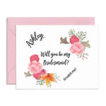 Blush Pink Flowers Scratch off Card - XOXOKristen