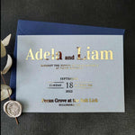 Bold Wedding Invitation with Foiled Print - XOXOKristen