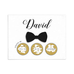Bow tie Card Scratch - off Groomsman Proposal Card - XOXOKristen