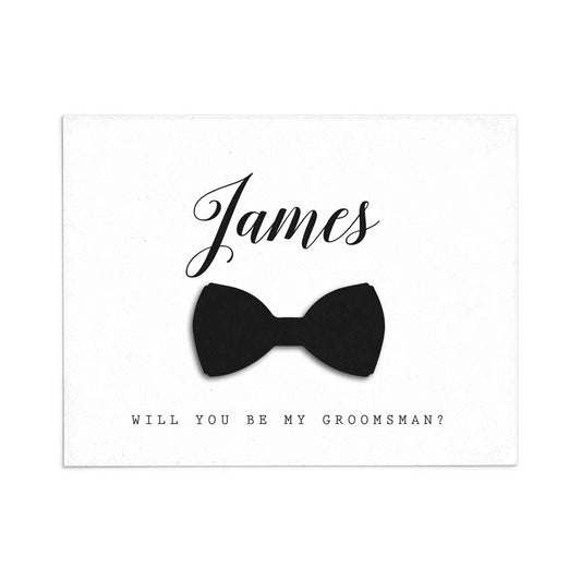 Bow Tie Will you be my Groomsman Proposal Card - XOXOKristen