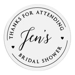 Bridal Shower Clear Foiled Stickers - XOXOKristen
