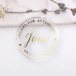 Bridal Shower Clear Foiled Stickers - XOXOKristen