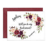Burgundy Flowers Scratch off Card - XOXOKristen
