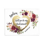 Burgundy Flowers Scratch off Card - XOXOKristen